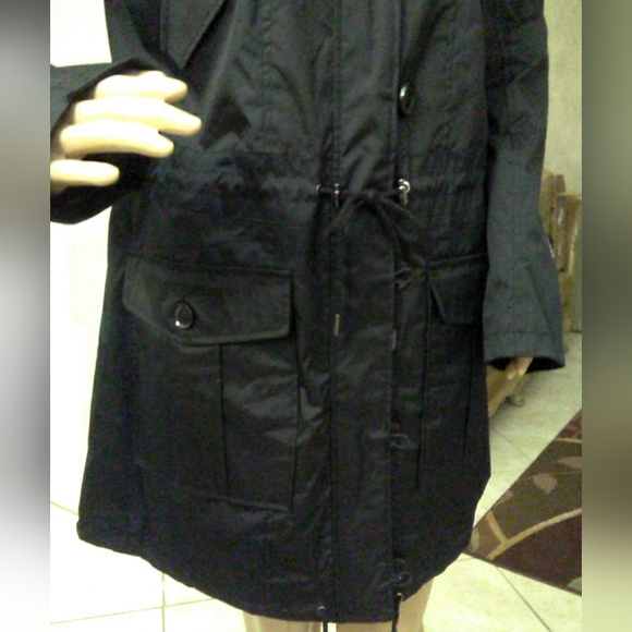 BNWT EXQUISITE JACKET BY URBAN REPUBLIC SZ. MED BLACK W/ DRAWSTRINGS PKTS HOODIE - Picture 14 of 15